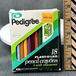 Vintage 1974 Empire Pedigree Colored Pencil Crayons 18ct NO Sharpener Coloring